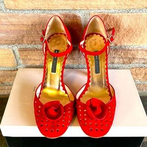 Marc Jacobs red suede heels